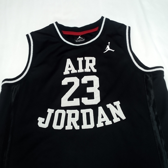 Jordan 23 AIR JORDAN Basketball Jersey Youth XL Black/White Stitch Letters/#'s - Picture 2 of 11